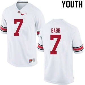 NCAA Ohio State Buckeyes Youth #7 Kamryn Babb White Nike Football College Jersey FJI1545YD